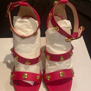 Versace Pink brand new  women’s size 6 and 1/2 (6.5) high heel sandals.